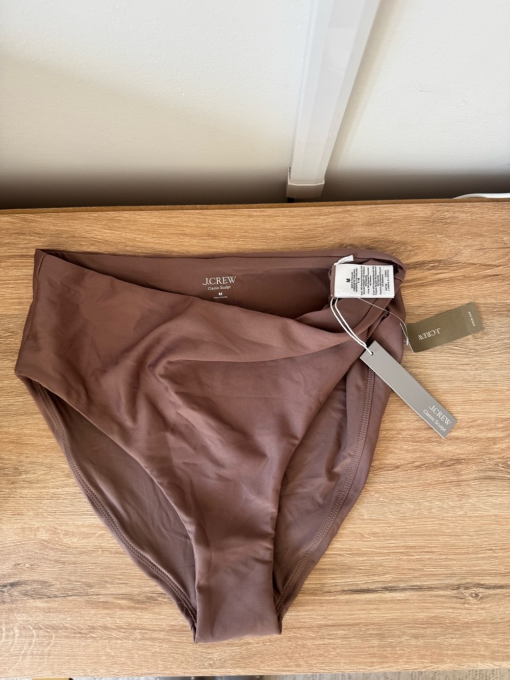 J.Crew | Hallie bikini bottom in Classic Sculpt | Smoky Willow Wood | NWT size M - Picture 4 of 7